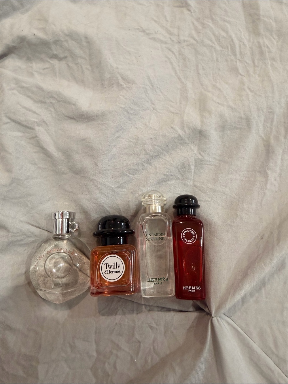 Hermes Mini Fragrance Set — Clear, Amber & Red Bottles